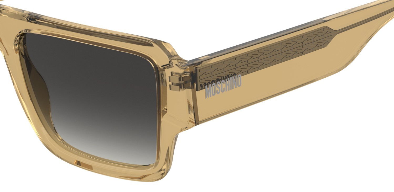 Occhiali da sole Moschino Mos213/S 208564 HAM 9O colore champagne forma quadrato lenti dark grey shaded
