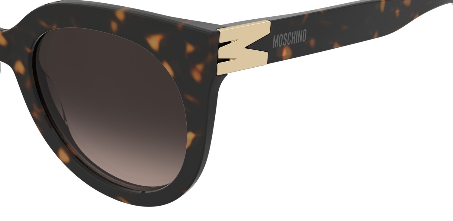 Sunglasses Moschino Mos212/S 208566 086 HA color havana shape cat eye lenses brown shaded