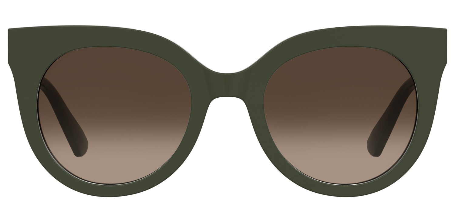 Occhiali da sole Moschino Mos212/S 208566 1ED HA colore green forma cat eye lenti brown shaded