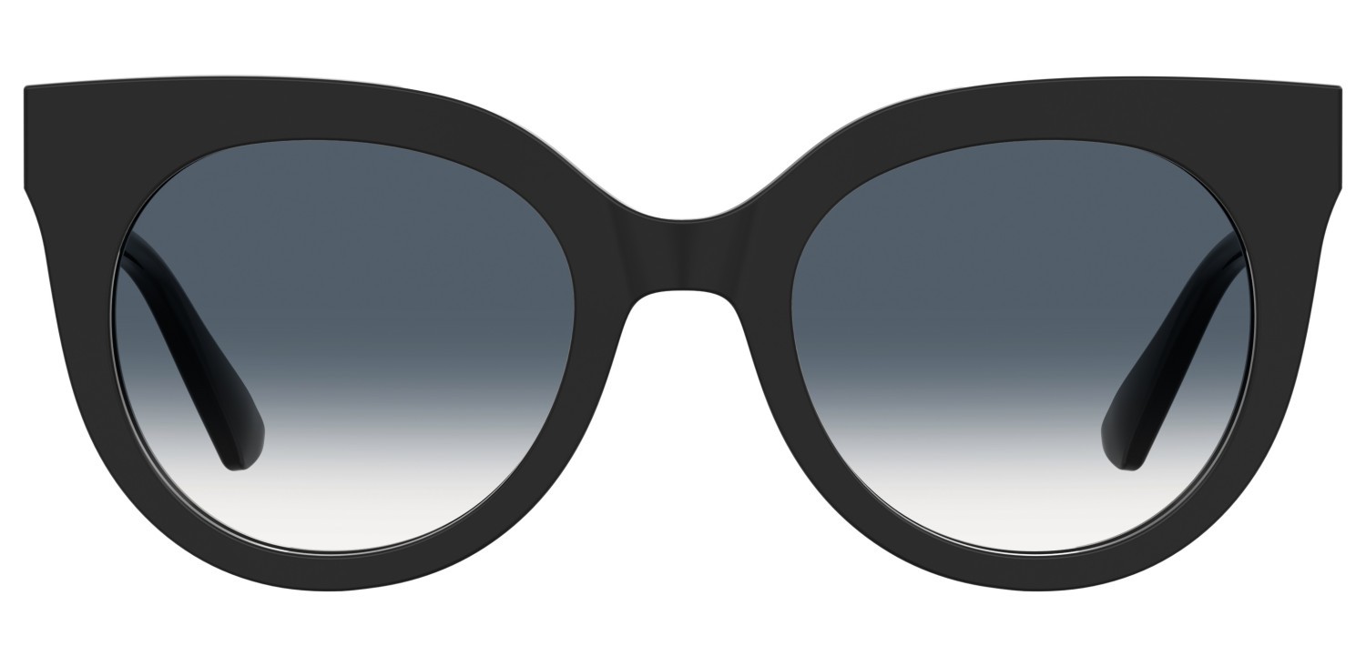 Occhiali da sole Moschino Mos212/S 208566 807 08 colore black forma cat eye lenti dk blue shaded