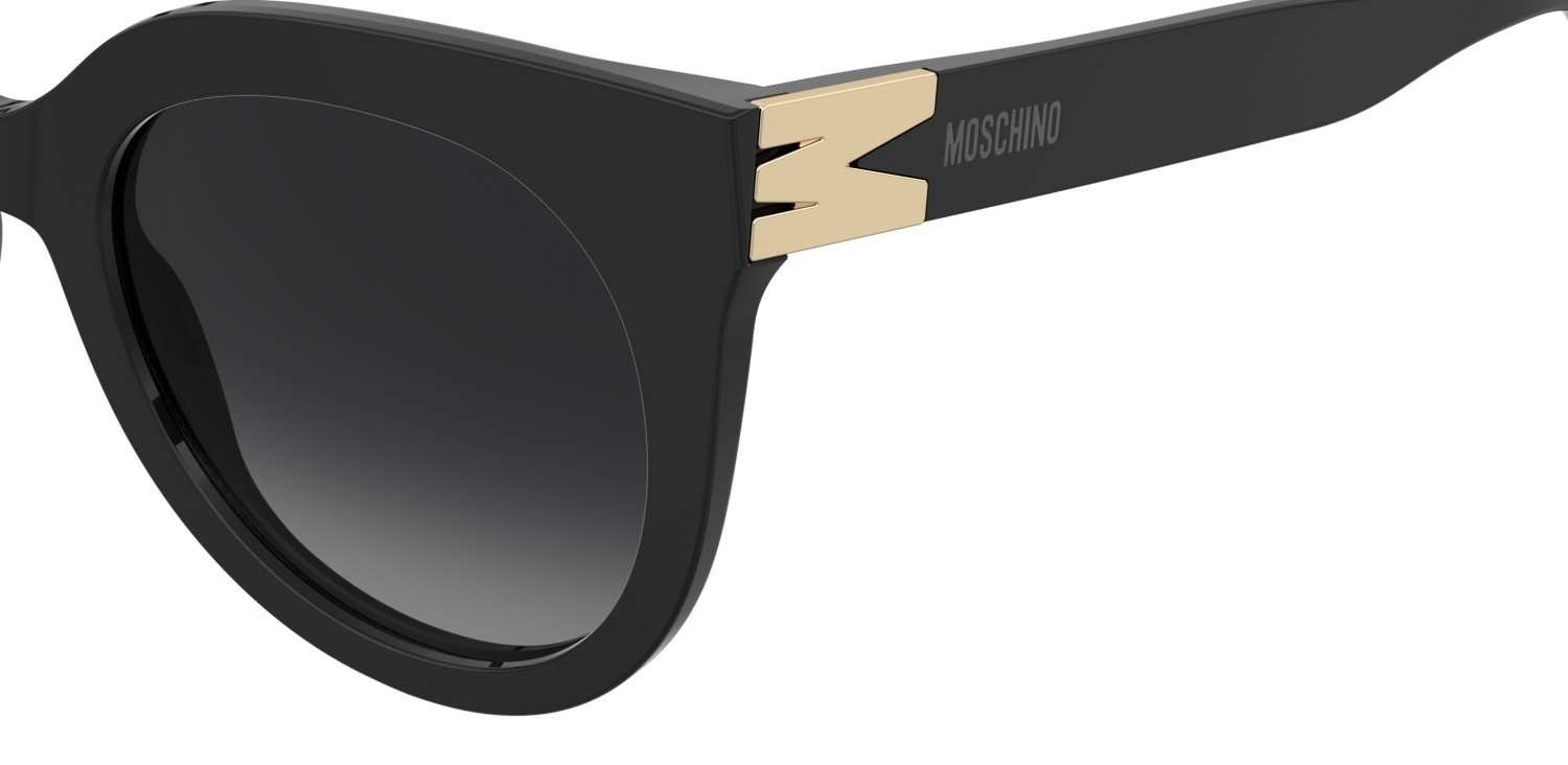 Sunglasses Moschino Mos212/S 208566 807 9O color black shape cat eye lenses dark grey shaded