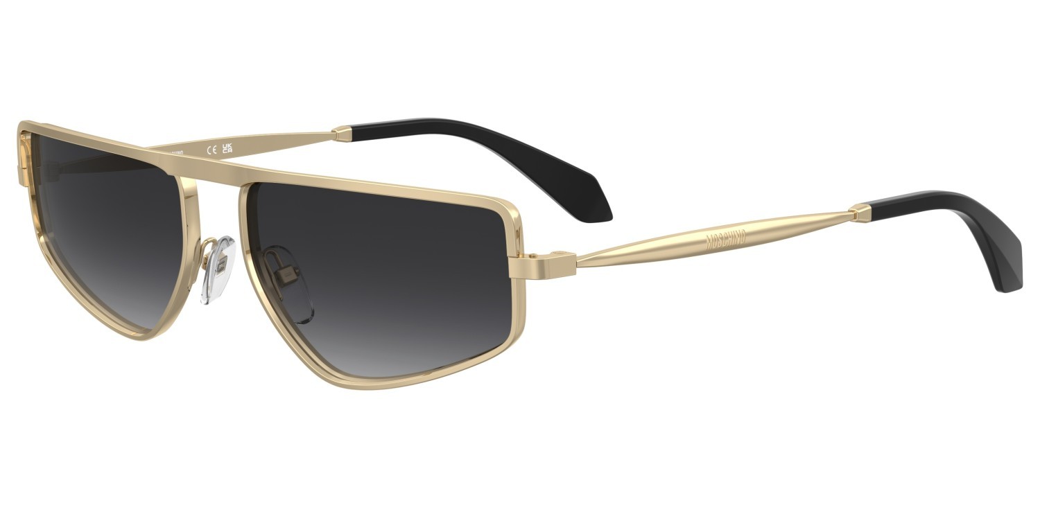Occhiali da sole Moschino Mos209/S 208567 000 9O colore rose gold forma quadrato lenti dark grey shaded