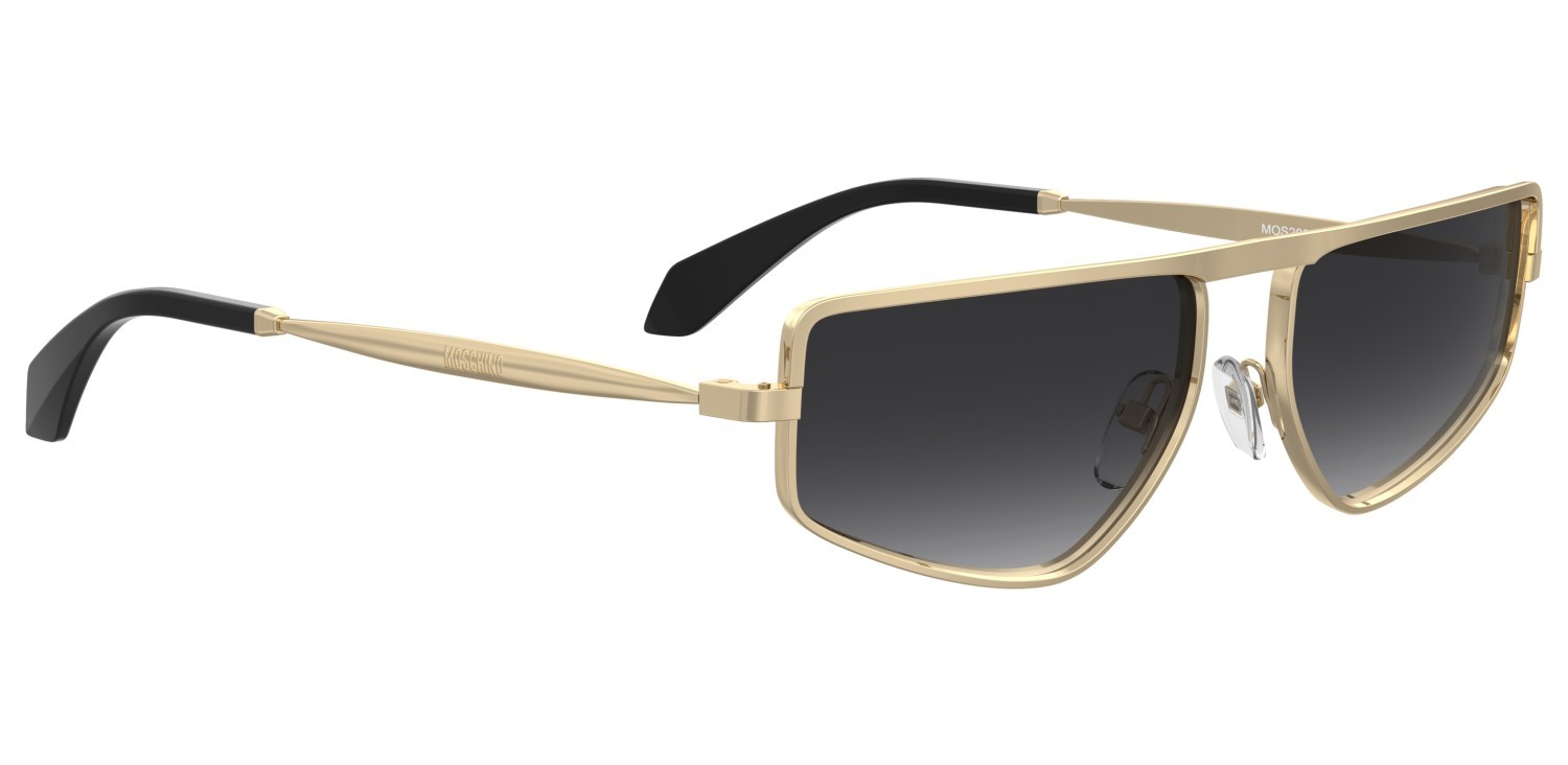Occhiali da sole Moschino Mos209/S 208567 000 9O colore rose gold forma quadrato lenti dark grey shaded