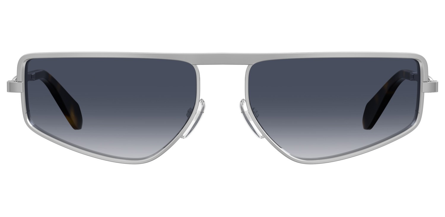 Occhiali da sole Moschino Mos209/S 208567 010 08 colore palladium forma quadrato lenti dk blue shaded