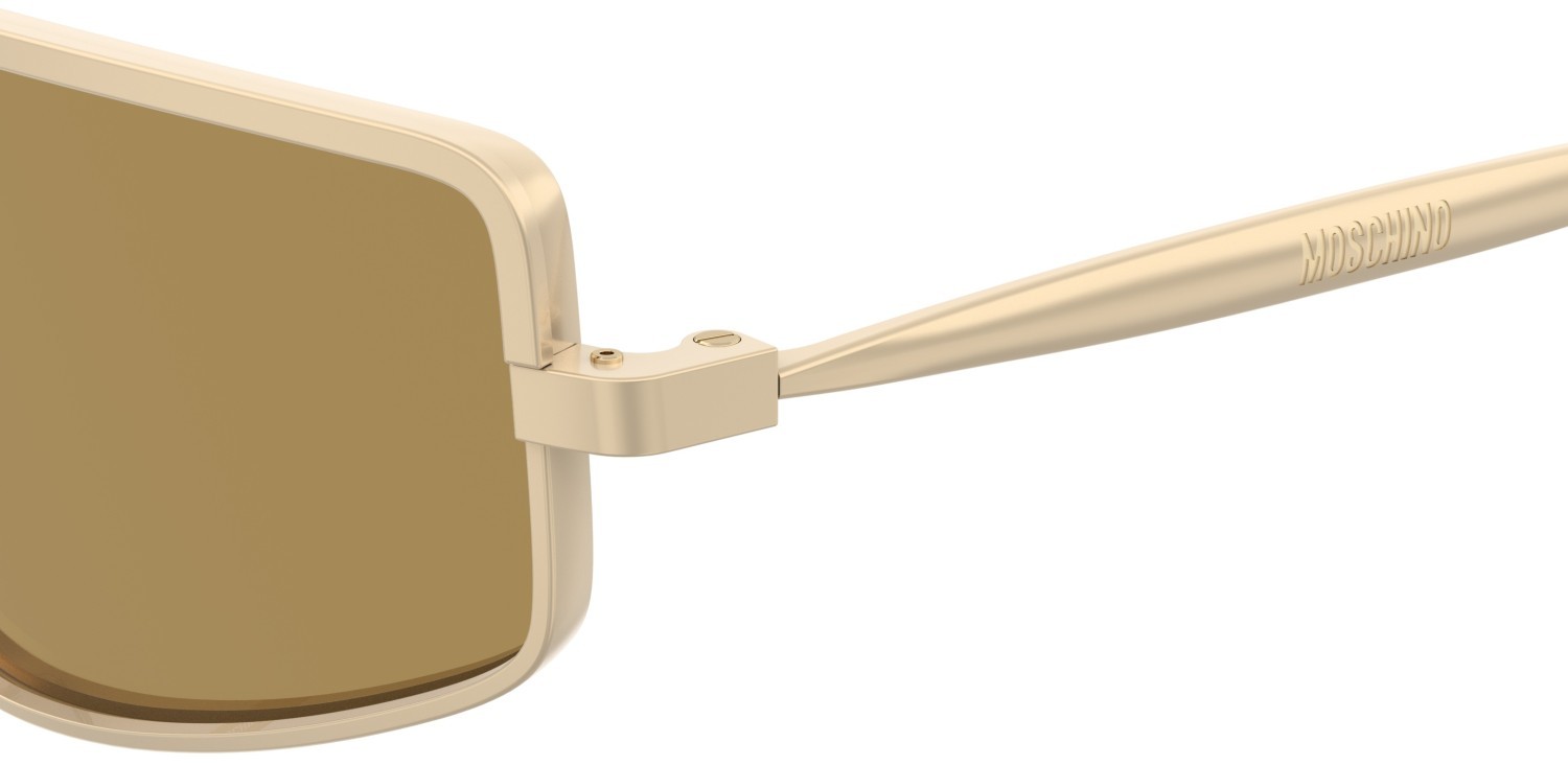 Occhiali da sole Moschino Mos209/S 208567 AOZ 70 colore matte gold forma quadrato lenti brown