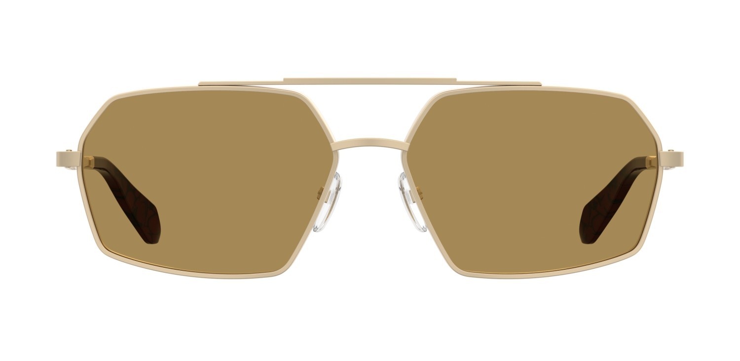 Sonnenbrillen Moschino Mos210/S 208568 AOZ 70 farbe matte gold form quadratisch gläser brown