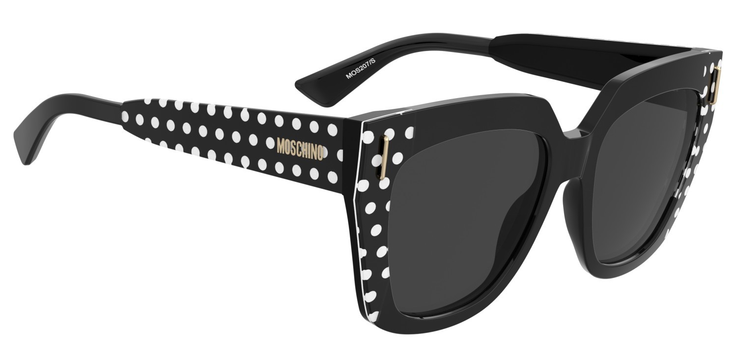 Sunglasses Moschino Mos207/S 208569 7RM IR color pattern black shape square lenses grey