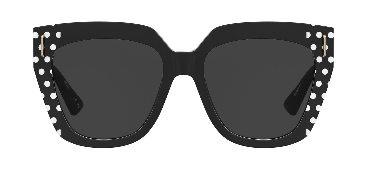Sunglasses Moschino Mos207/S 208569 7RM IR color pattern black shape square lenses grey