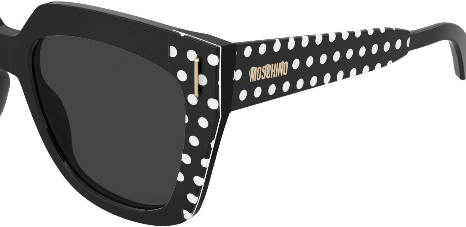 Sunglasses Moschino Mos207/S 208569 7RM IR color pattern black shape square lenses grey