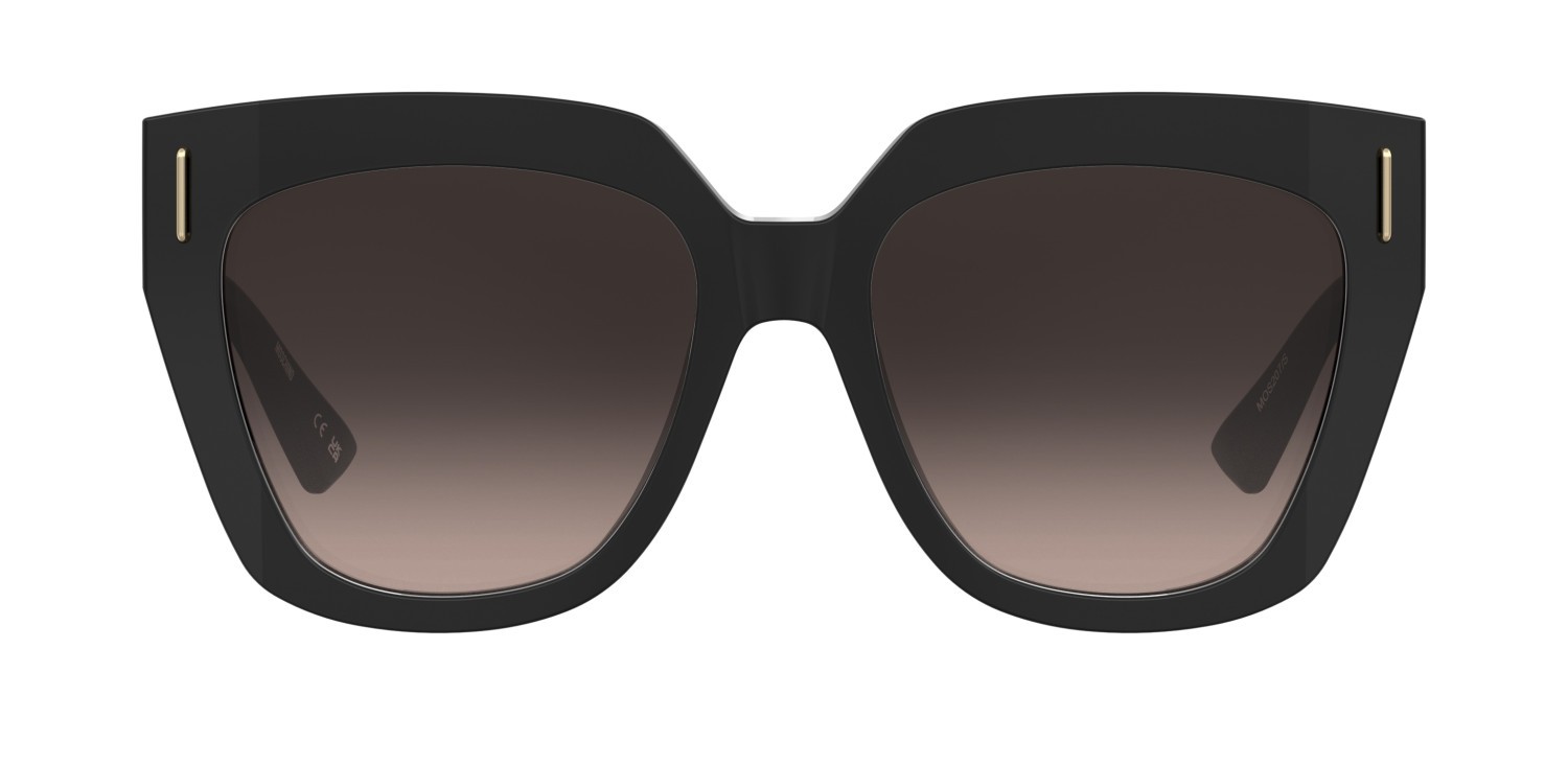 Occhiali da sole Moschino Mos207/S 208569 GUU HA colore black burgundy forma quadrato lenti brown shaded