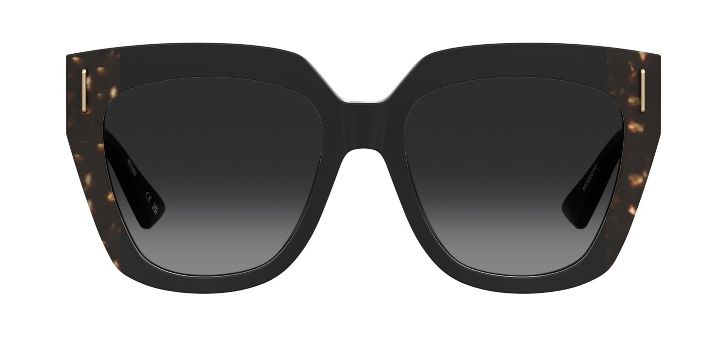Occhiali da sole Moschino Mos207/S 208569 WR7 9O colore black havana forma quadrato lenti dark grey shaded