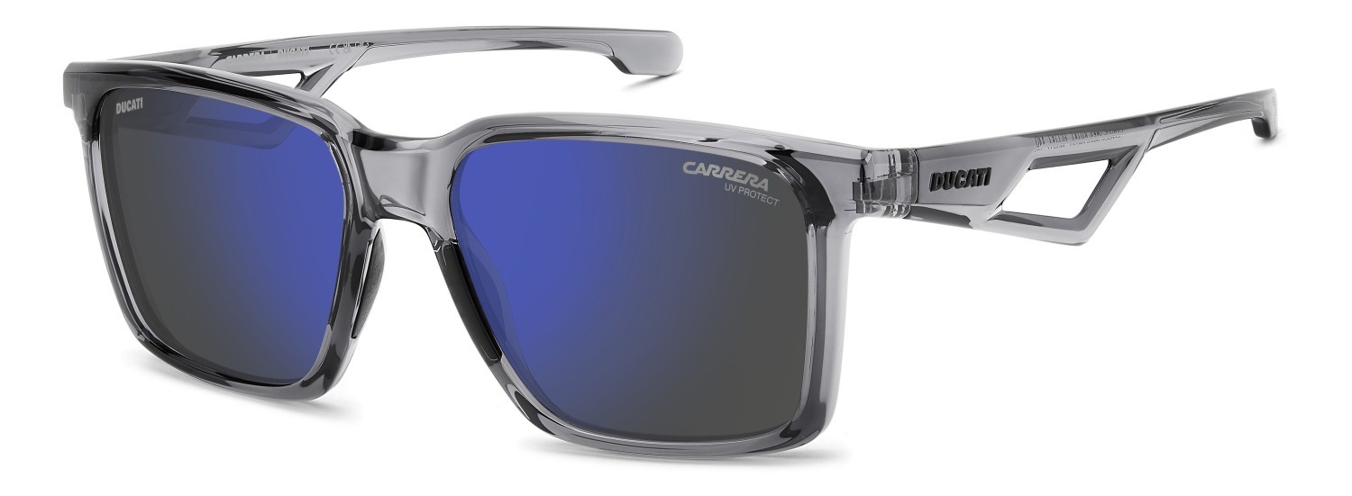 Sonnenbrillen Carrera Ducati Carduc 065/S 208587 KB7 XT farbe grey form rechteckig gläser blu sky mirror