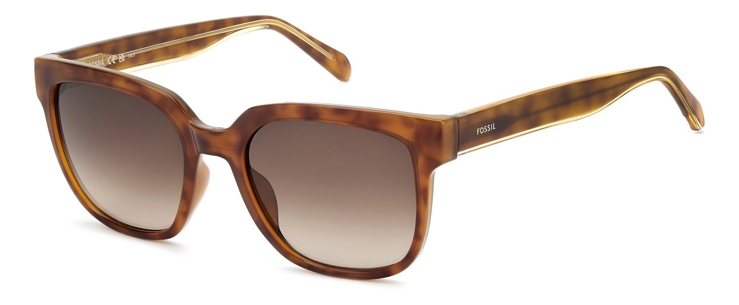 Sunglasses Fossil Fos 3177/G 208594 SX7 HA color light havana shape square lenses brown shaded