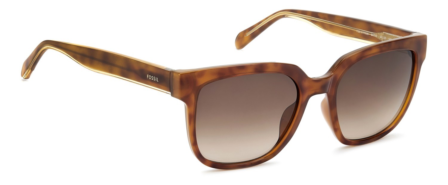 Sunglasses Fossil Fos 3177/G 208594 SX7 HA color light havana shape square lenses brown shaded