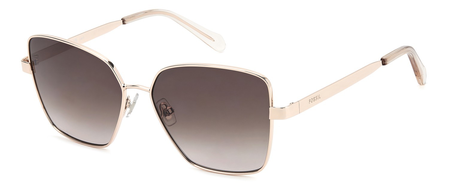 Sunglasses Fossil Fos 3182/G 208595 AU2 HA color red gold shape square lenses brown shaded