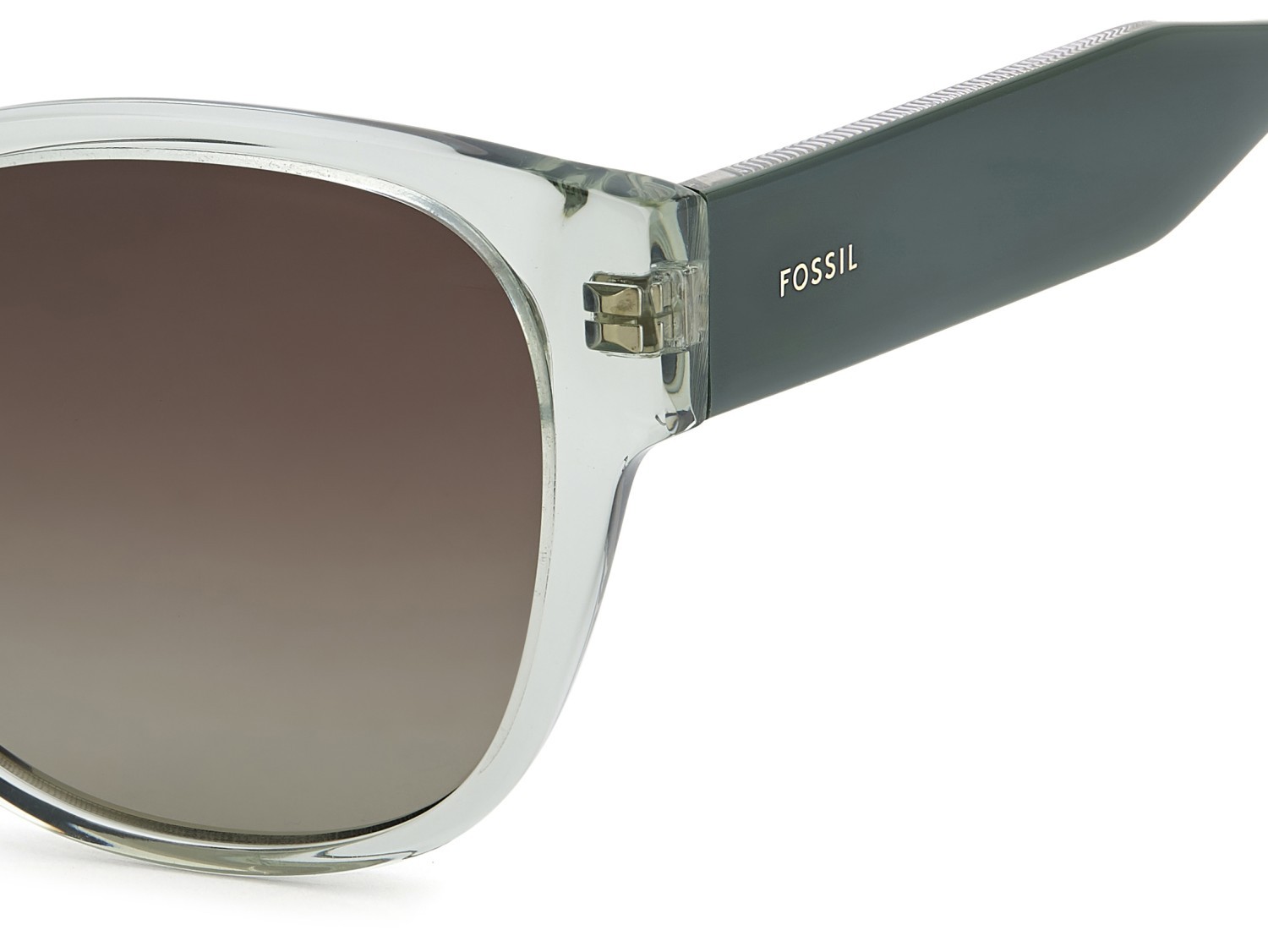 Sunglasses Fossil Fos 2170/G 208599 0OX HA color crystal green shape cat eye lenses brown shaded