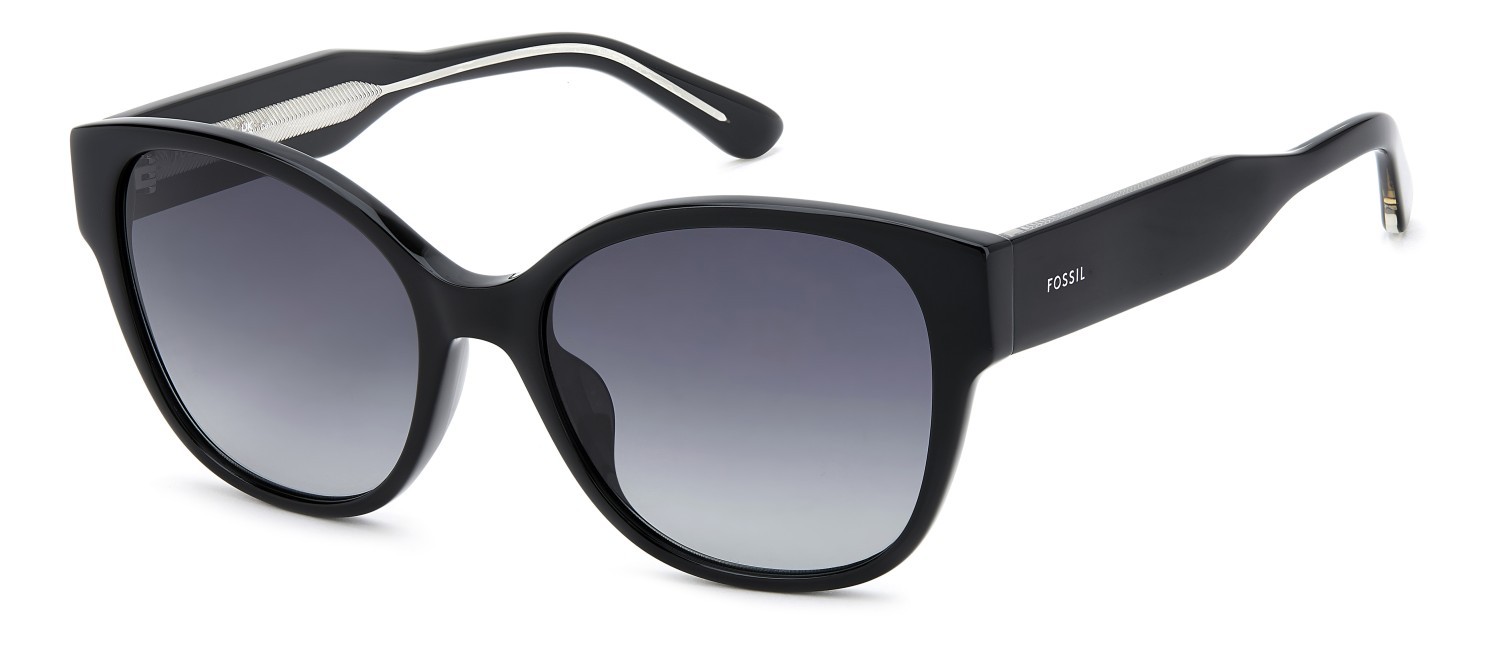 Sunglasses Fossil Fos 2170/G 208599 807 9O color black shape cat eye lenses grey shaded