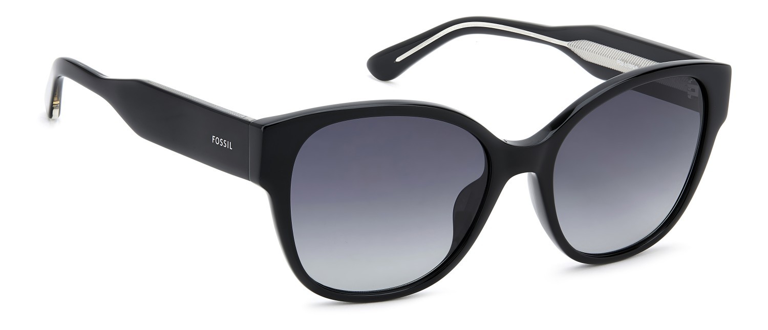 Sunglasses Fossil Fos 2170/G 208599 807 9O color black shape cat eye lenses grey shaded