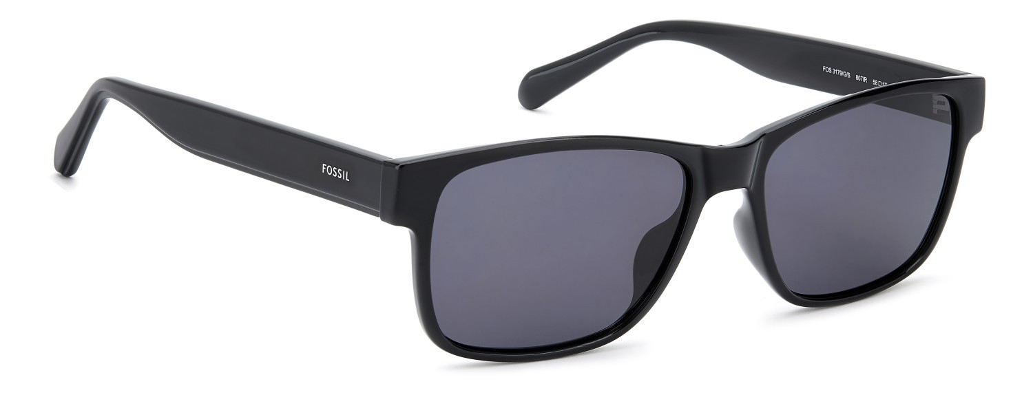 Sunglasses Fossil Fos 3179/G 208601 807 IR color black shape rectangle lenses grey