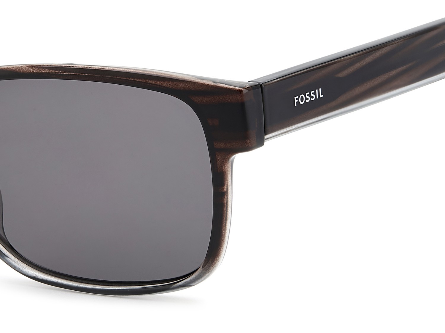 Sunglasses Fossil Fos 3179/G 208601 EX4 IR color brown horn shape rectangle lenses grey