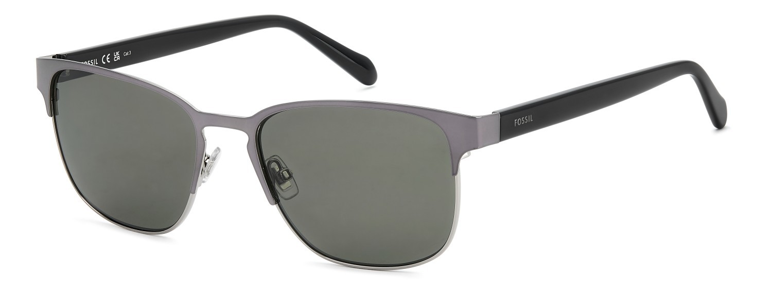 Sunglasses Fossil Fos 2171/G 208602 KJ1 70 color dark ruthenium shape rectangle lenses brown