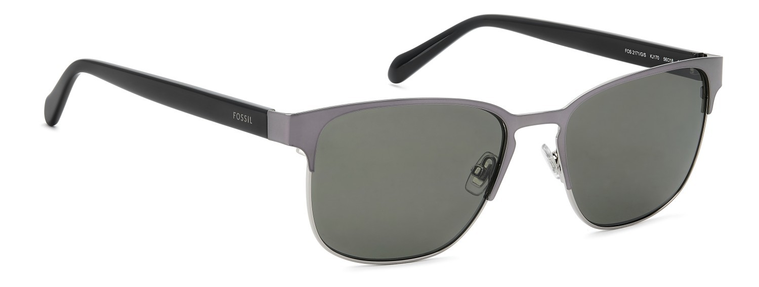 Sunglasses Fossil Fos 2171/G 208602 KJ1 70 color dark ruthenium shape rectangle lenses brown