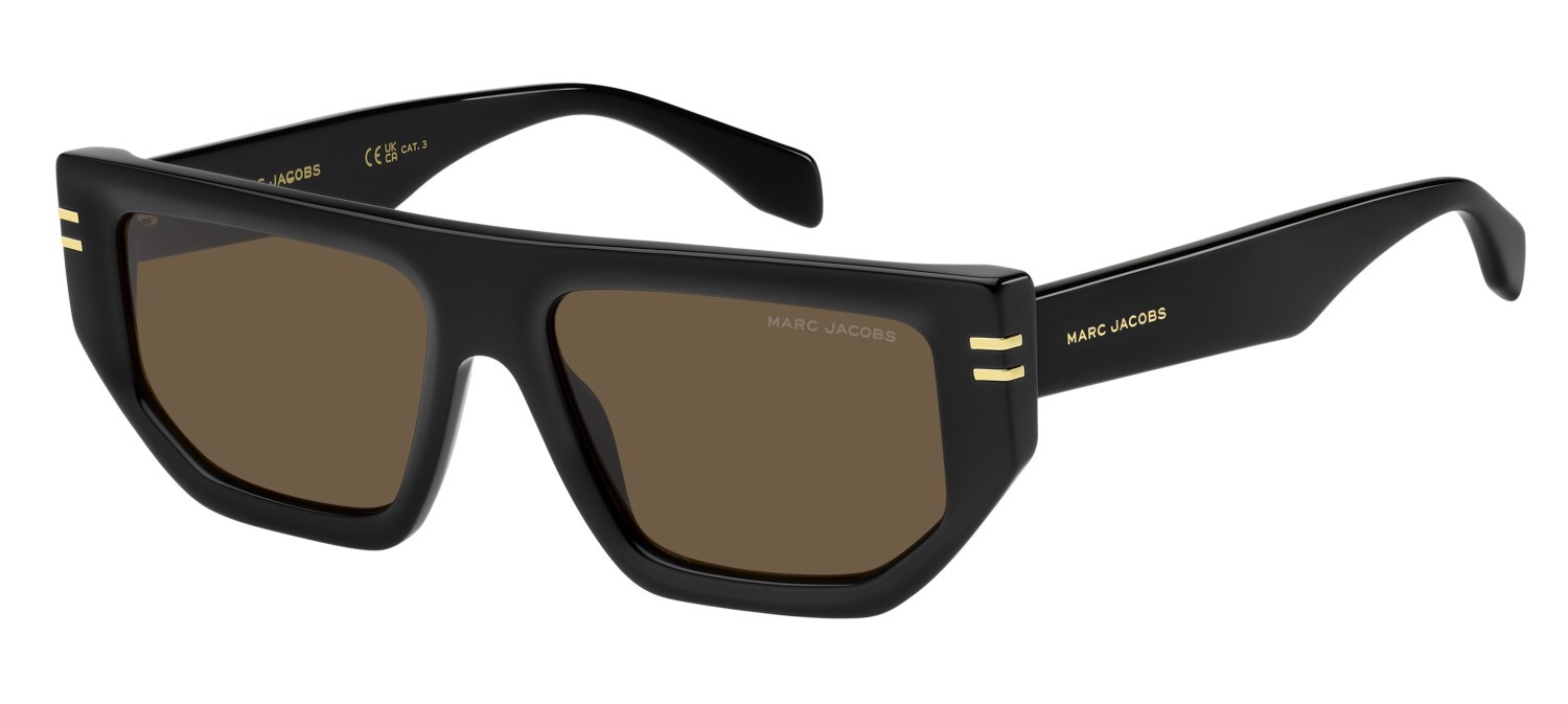 Occhiali da sole Marc Jacobs 904/S 208609 807 70 colore black forma quadrato lenti brown
