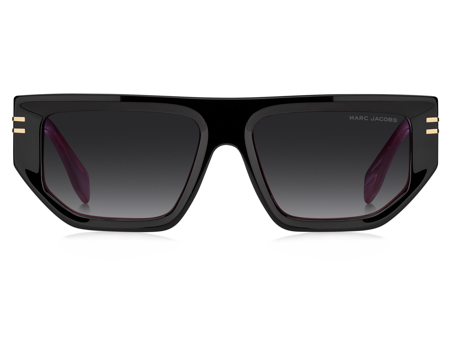Occhiali da sole Marc Jacobs 904/S 208609 I34 9O colore marble burgundy forma quadrato lenti dark grey shaded