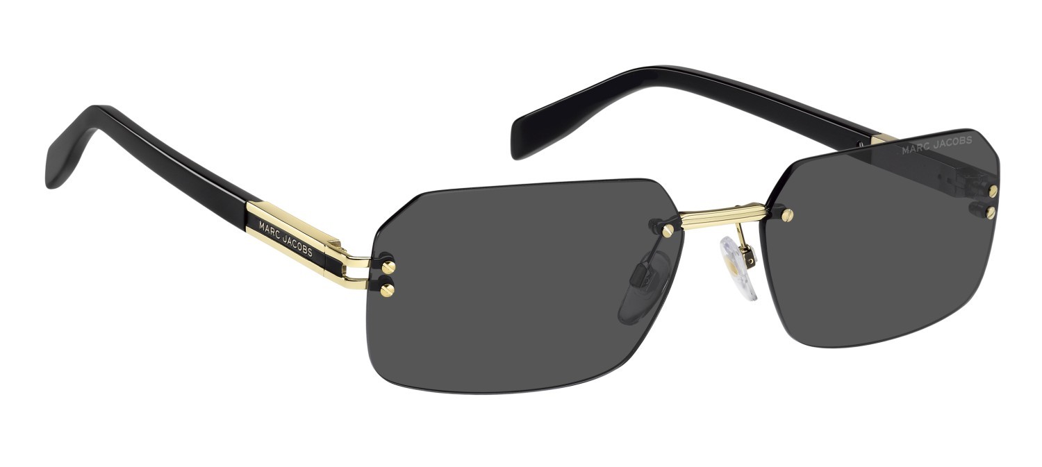 Occhiali da sole Marc Jacobs 902/S 208611 RHL IR colore gold black 2 forma rettangolare lenti grey