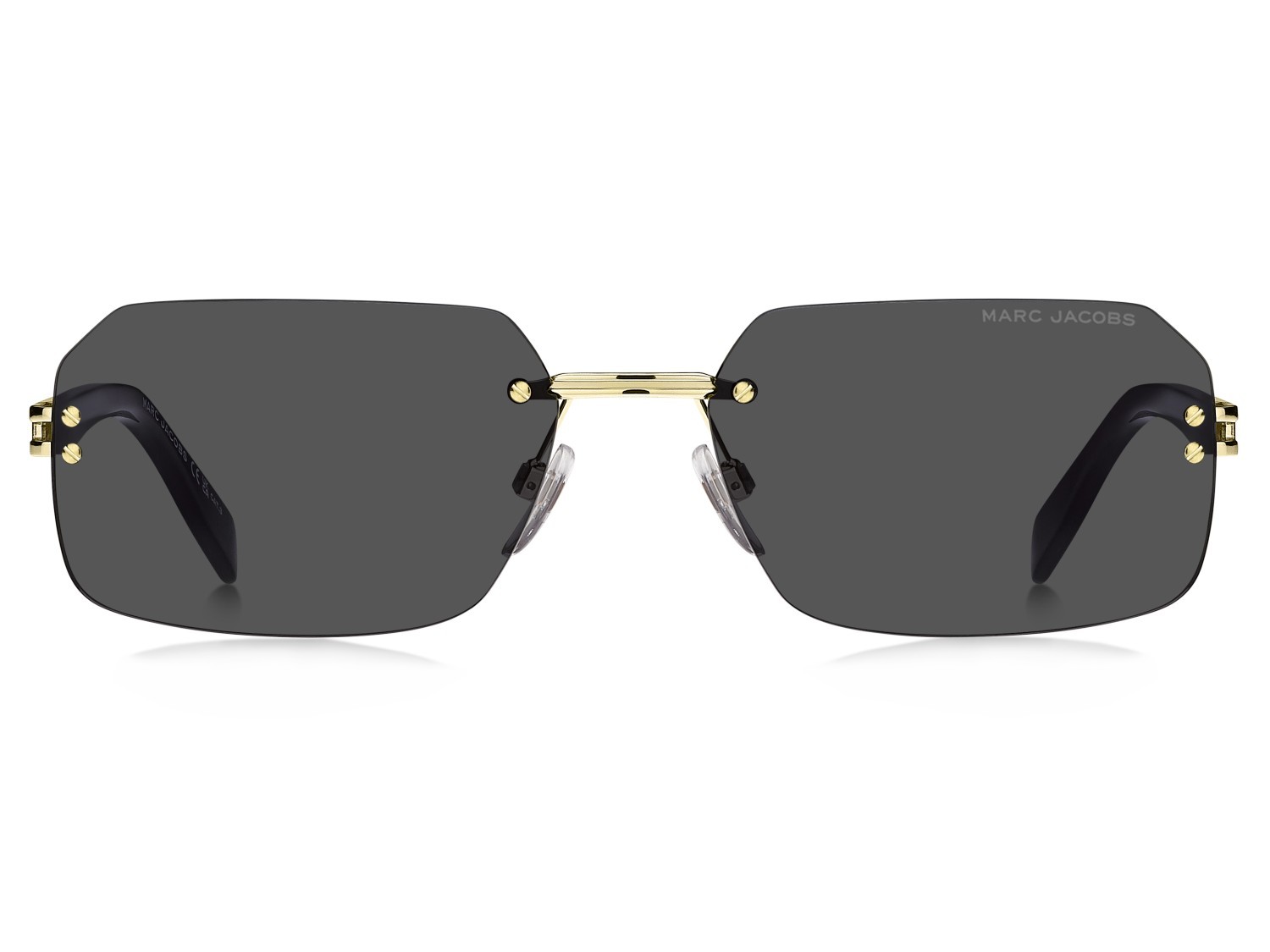 Occhiali da sole Marc Jacobs 902/S 208611 RHL IR colore gold black 2 forma rettangolare lenti grey