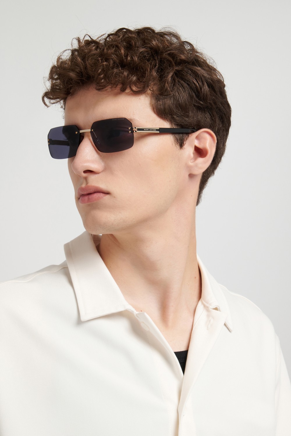 Occhiali da sole Marc Jacobs 902/S 208611 RHL IR colore gold black 2 forma rettangolare lenti grey