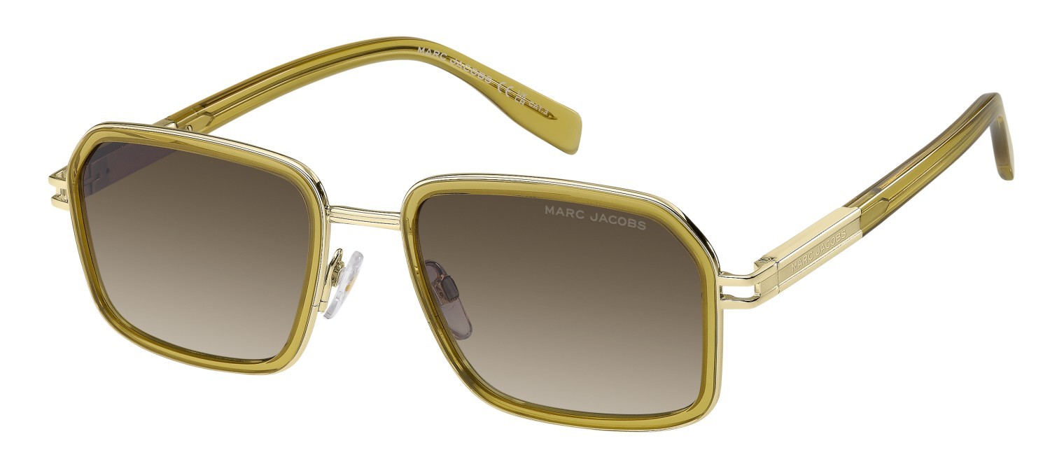 Occhiali da sole Marc Jacobs 903/S 208612 DYG HA colore gold yellow forma quadrato lenti brown shaded