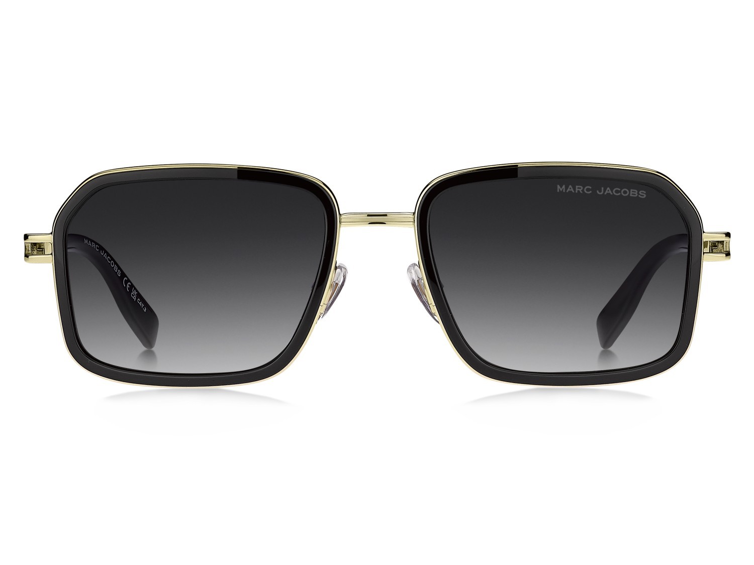 Occhiali da sole Marc Jacobs 903/S 208612 RHL 9O colore gold black 2 forma quadrato lenti dark grey shaded
