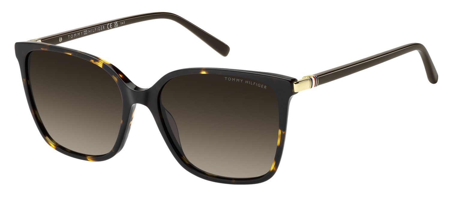 Sunglasses Tommy Hilfiger Th 2349/S 208623 086 HA color havana shape cat eye lenses brown shaded