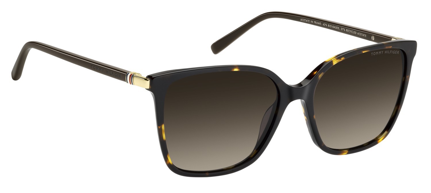 Sunglasses Tommy Hilfiger Th 2349/S 208623 086 HA color havana shape cat eye lenses brown shaded