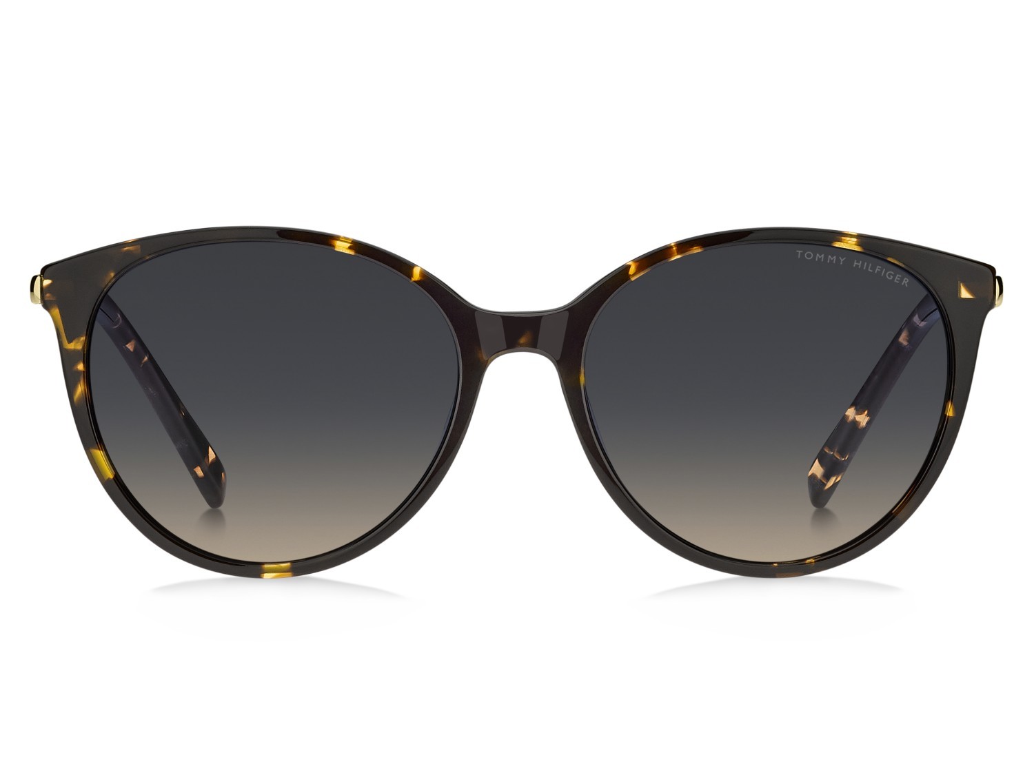 Occhiali da sole Tommy Hilfiger Th 2350/S 208624 086 I4 colore havana forma pantos lenti blue doubleshade peach