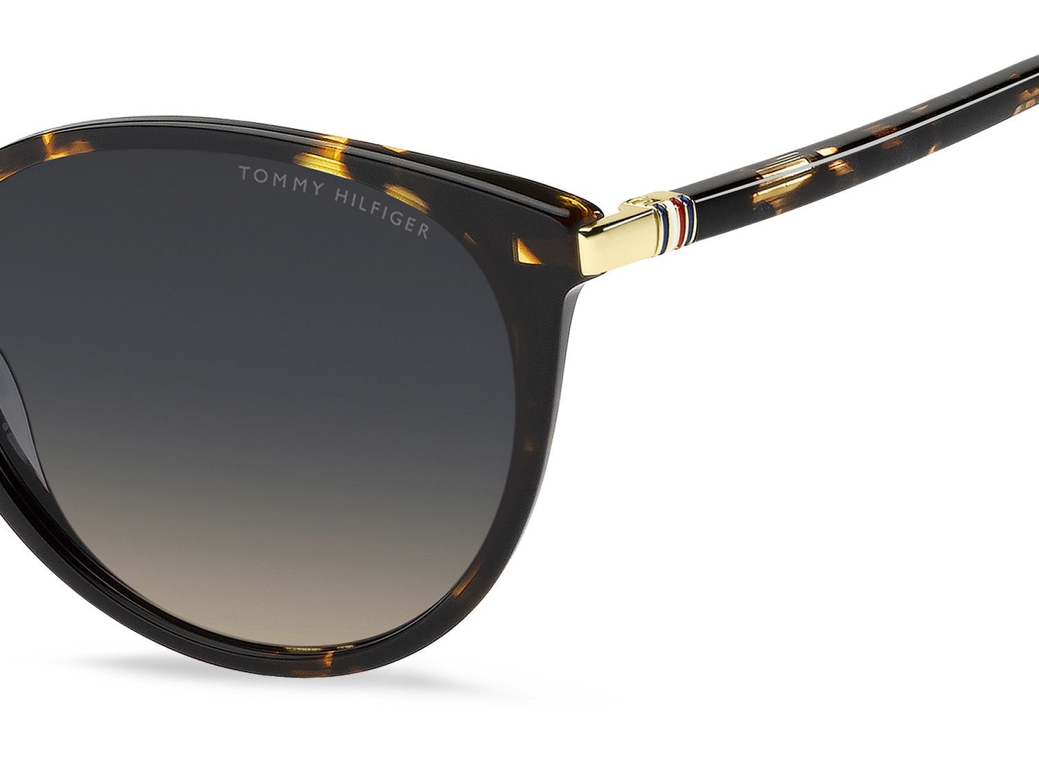 Occhiali da sole Tommy Hilfiger Th 2350/S 208624 086 I4 colore havana forma pantos lenti blue doubleshade peach