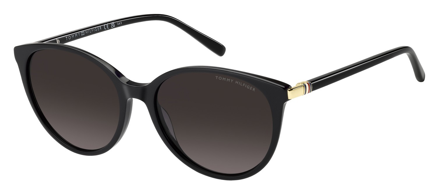 Occhiali da sole Tommy Hilfiger Th 2350/S 208624 807 3X colore black forma pantos lenti pink doubleshade