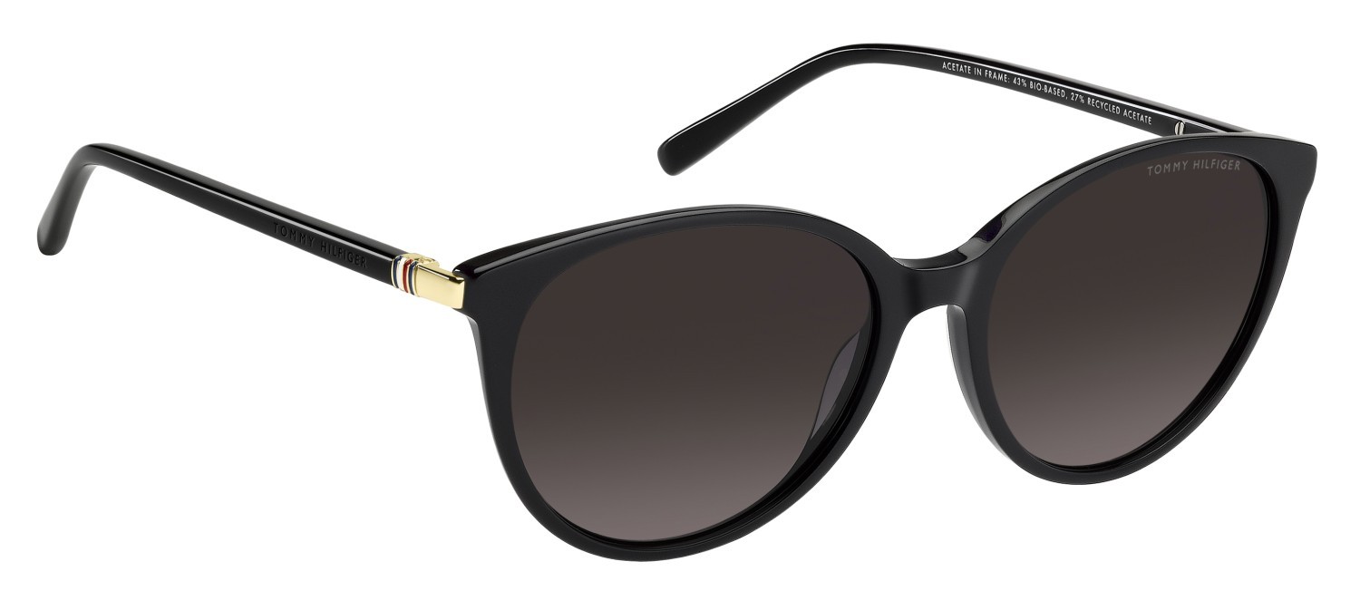 Occhiali da sole Tommy Hilfiger Th 2350/S 208624 807 3X colore black forma pantos lenti pink doubleshade