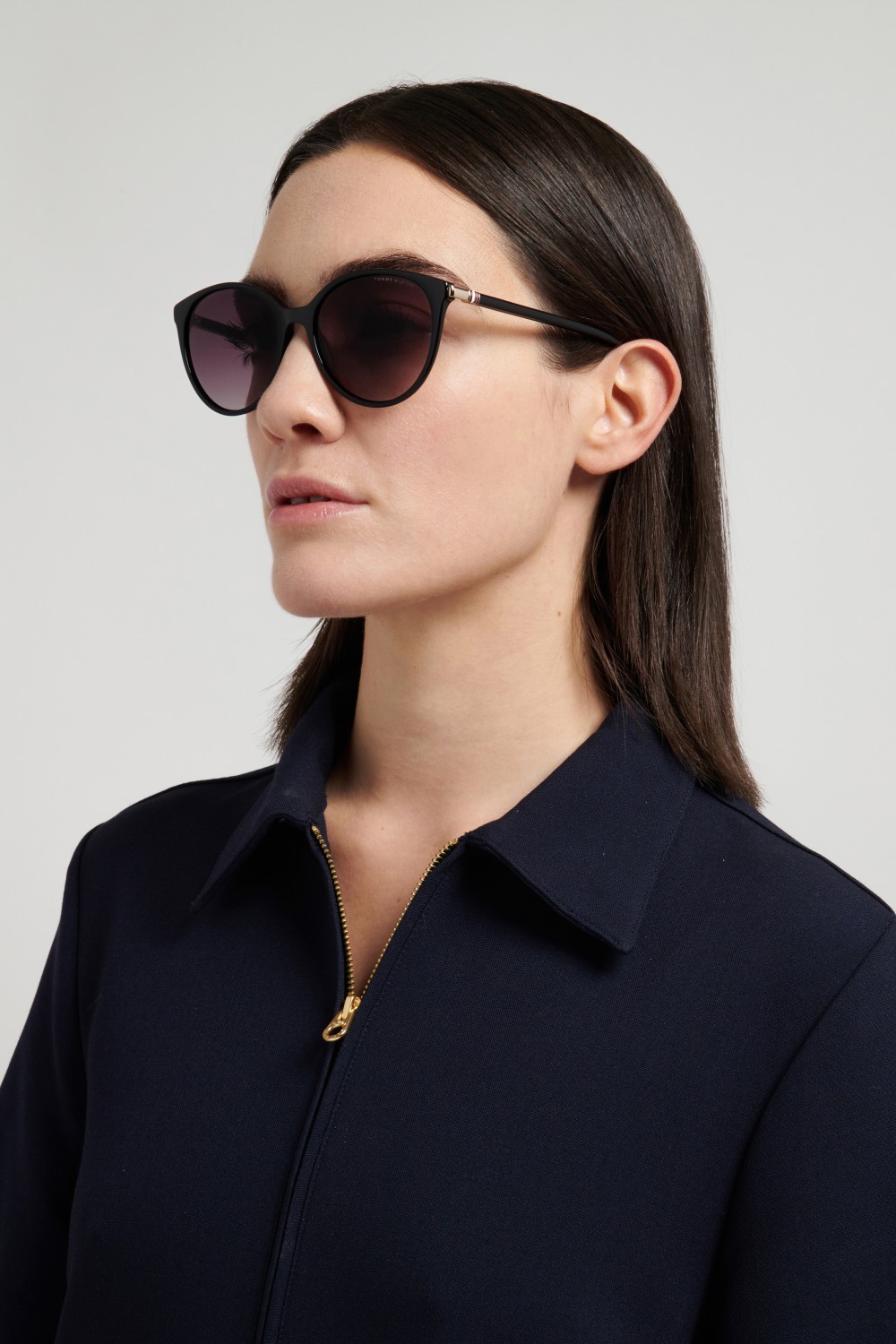 Occhiali da sole Tommy Hilfiger Th 2350/S 208624 807 3X colore black forma pantos lenti pink doubleshade