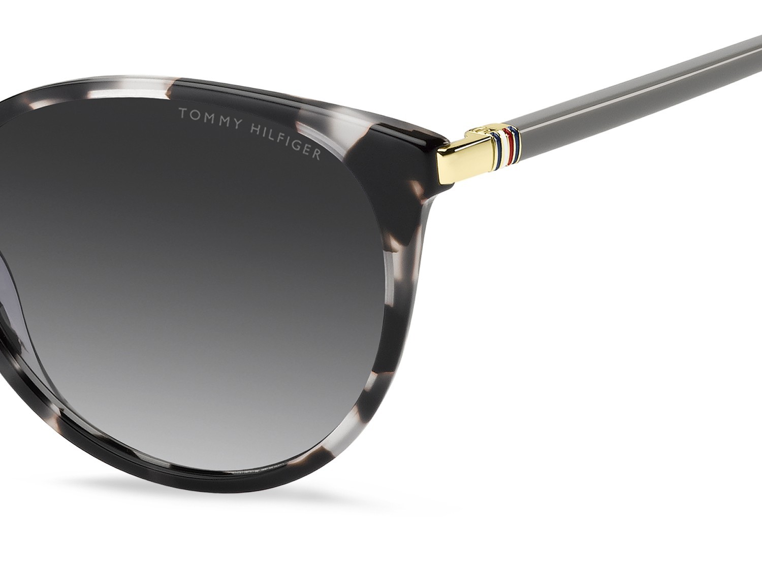 Occhiali da sole Tommy Hilfiger Th 2350/S 208624 AB8 9O colore havana grey forma pantos lenti dark grey shaded