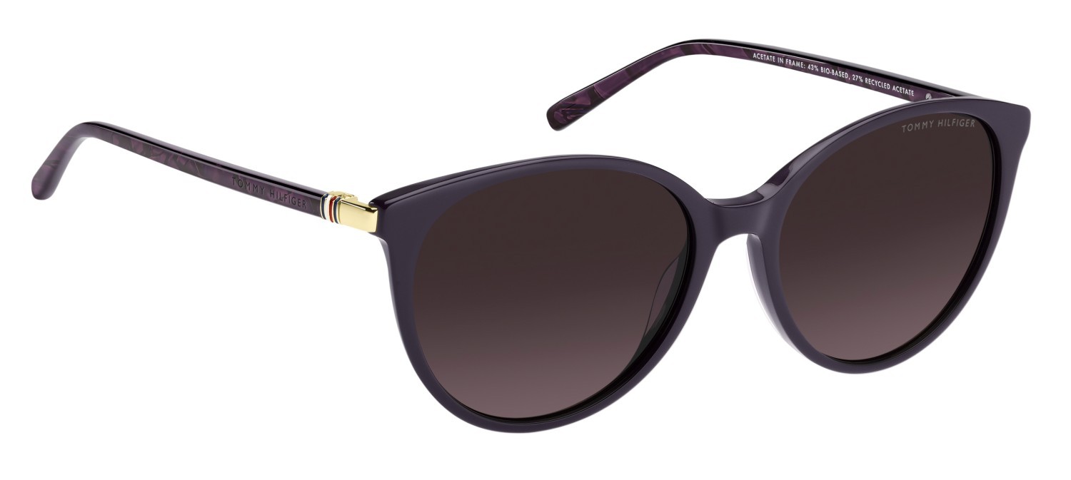 Occhiali da sole Tommy Hilfiger Th 2350/S 208624 B3V 3X colore violet forma pantos lenti pink doubleshade