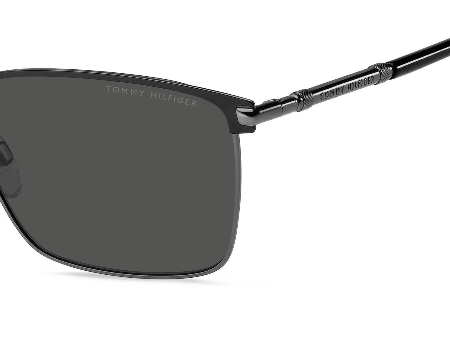 Occhiali da sole Tommy Hilfiger Th 2329/S 208625 ANS IR colore black dark ruthenium forma quadrato lenti grey