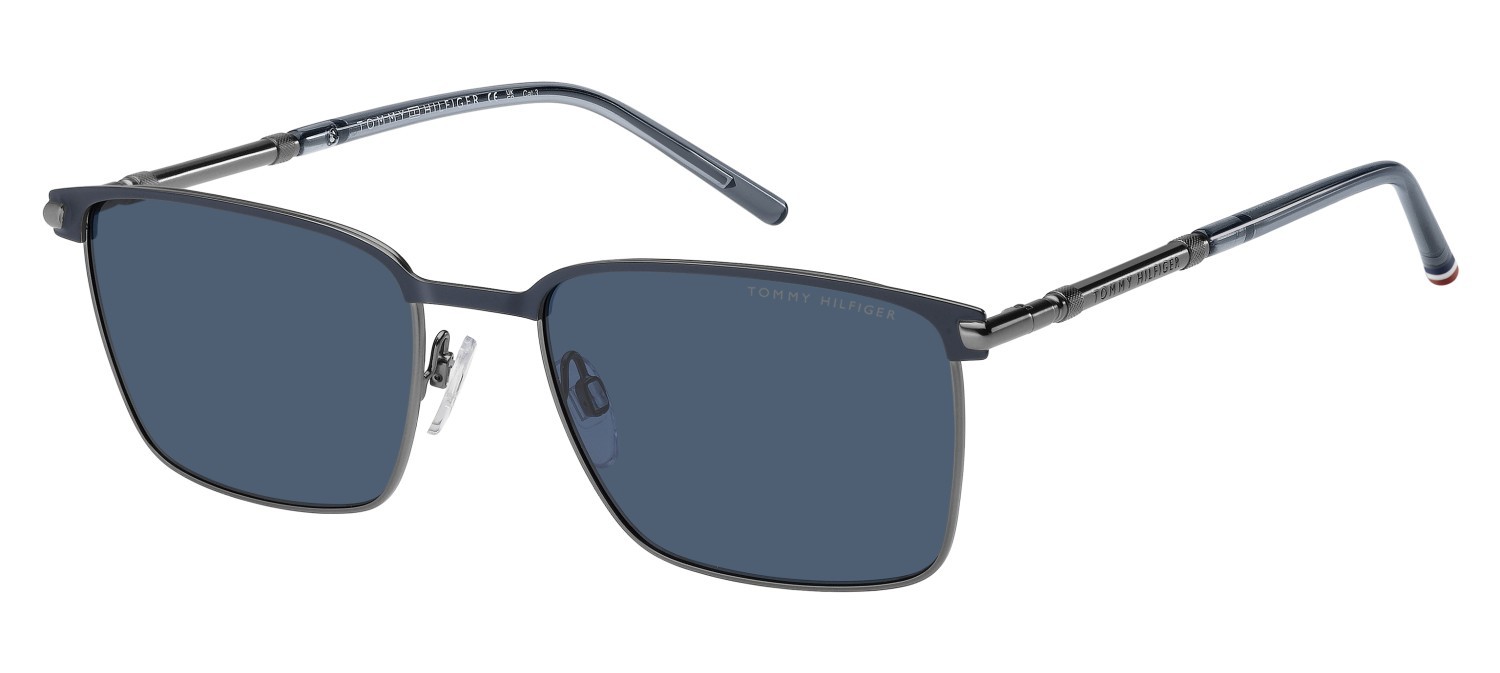 Occhiali da sole Tommy Hilfiger Th 2329/S 208625 DTY KU colore blue ruthenium forma quadrato lenti blue