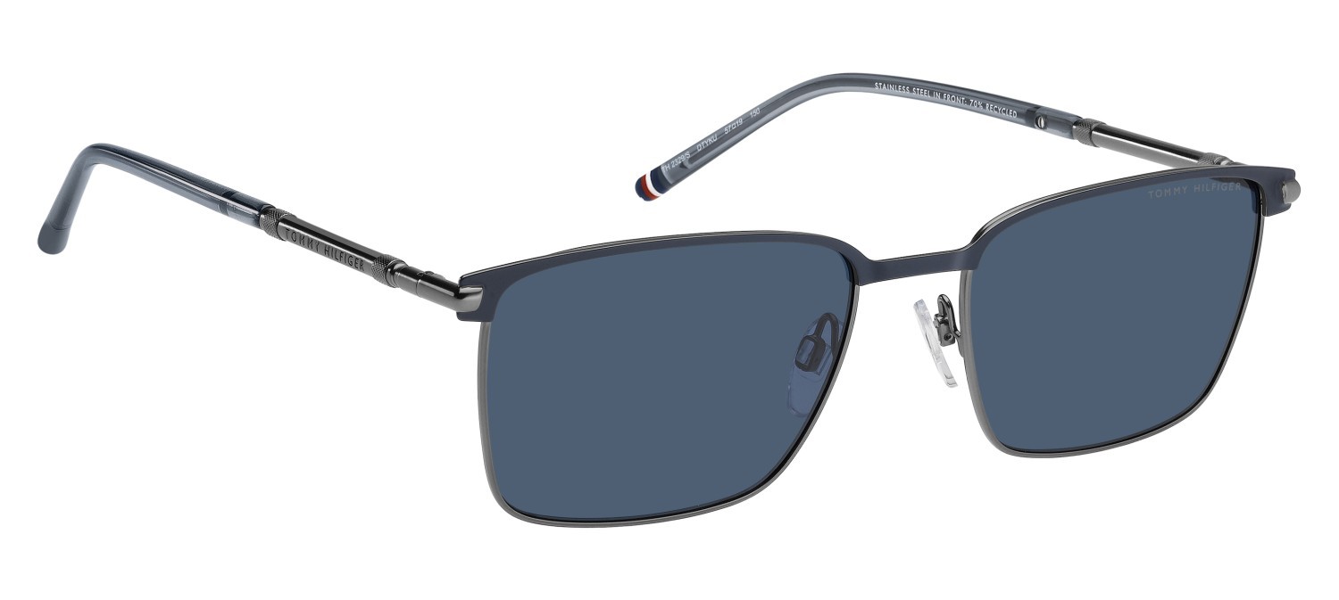 Occhiali da sole Tommy Hilfiger Th 2329/S 208625 DTY KU colore blue ruthenium forma quadrato lenti blue
