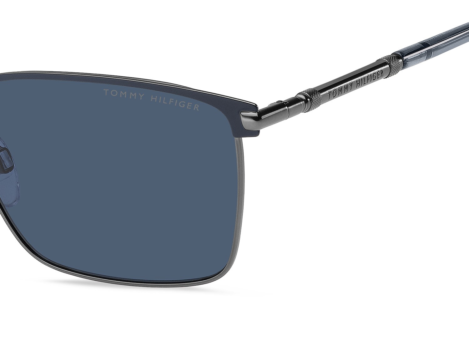 Occhiali da sole Tommy Hilfiger Th 2329/S 208625 DTY KU colore blue ruthenium forma quadrato lenti blue