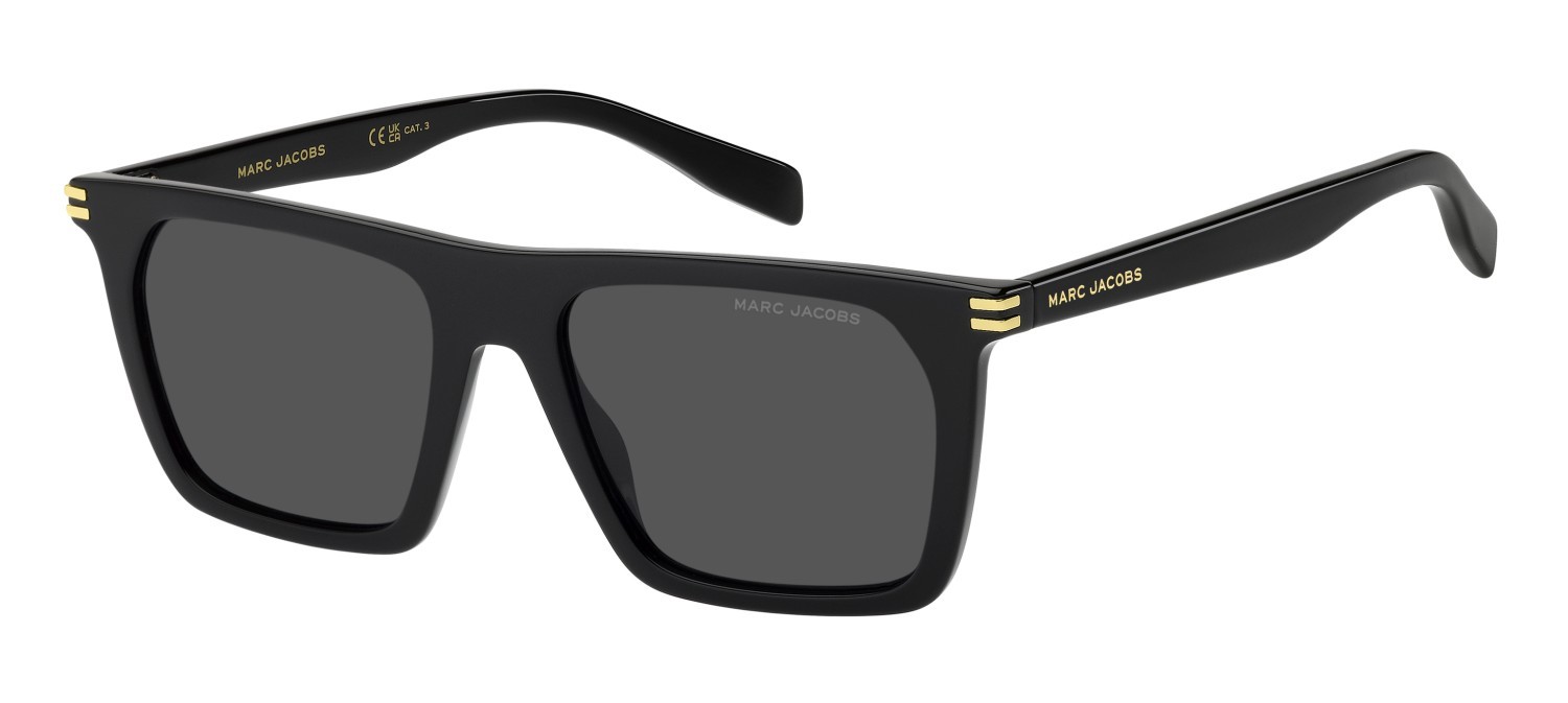 Occhiali da sole Marc Jacobs 908/S 208629 807 IR colore black forma rettangolare lenti grey