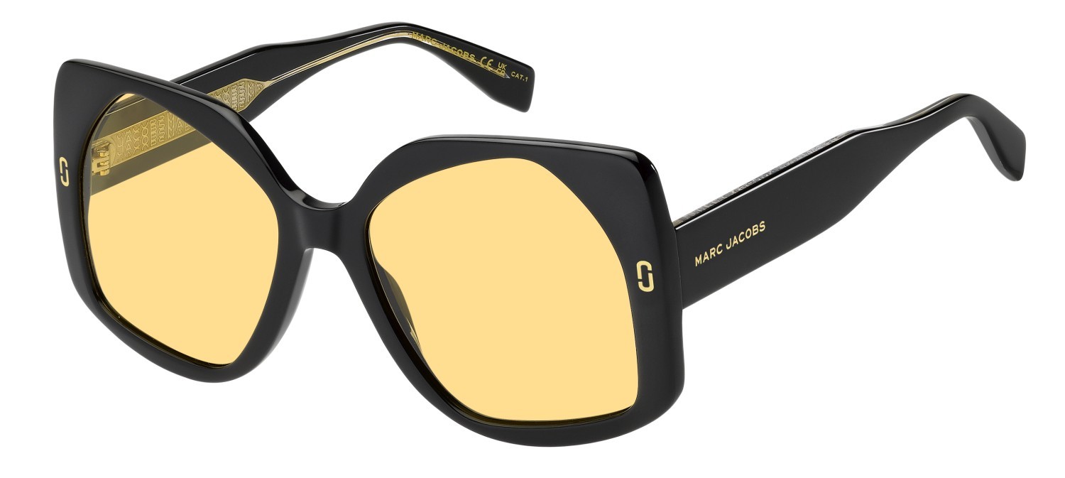 Sunglasses Marc Jacobs Mj 1133/S 208630 71C HO color black yellow shape square lenses yellow