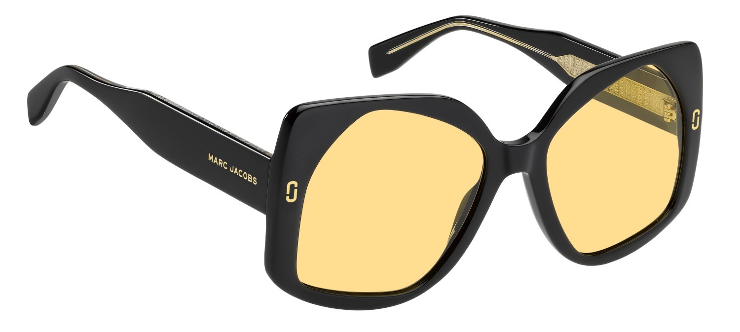 Sunglasses Marc Jacobs Mj 1133/S 208630 71C HO color black yellow shape square lenses yellow