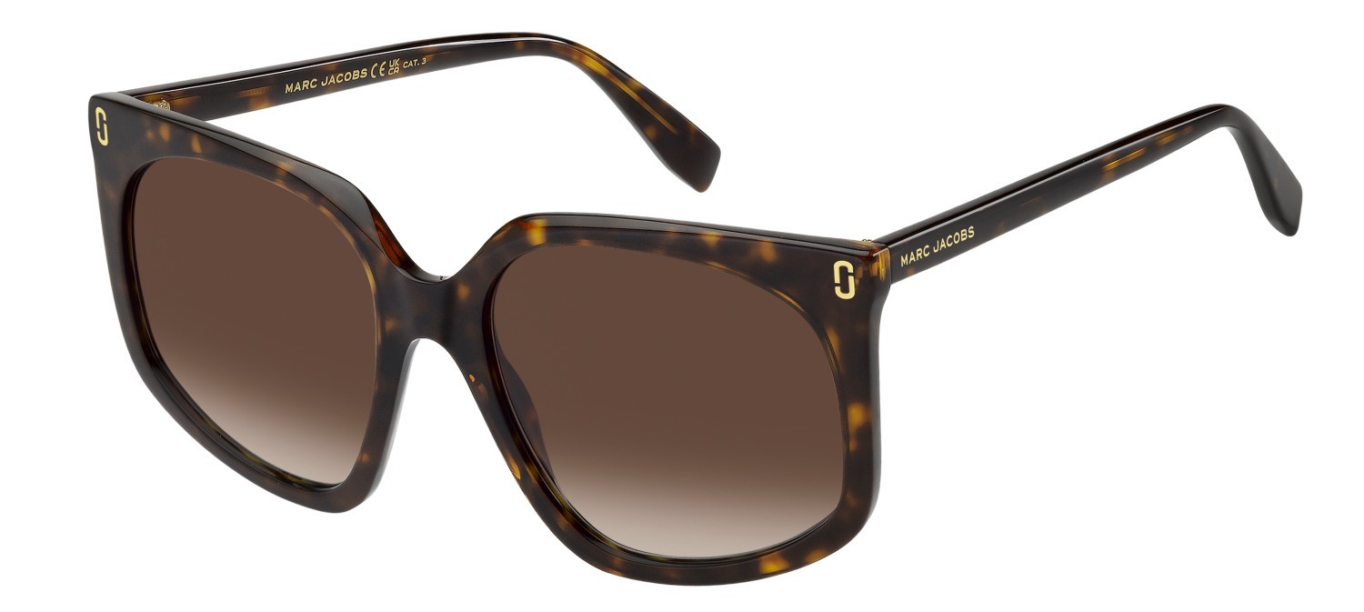 Occhiali da sole Marc Jacobs Mj 1136/S 208632 086 HA colore havana forma quadrato lenti brown shaded